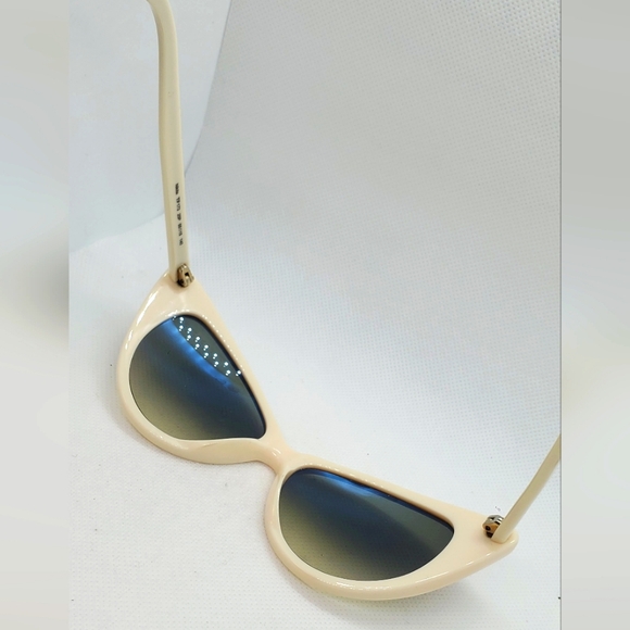TOM FORD cat eye sunglasses- ivory frame/green lens main image 5